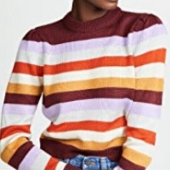 Wayf Emma Stripe Long Sleeve Sweater Small - Picture 9 of 9